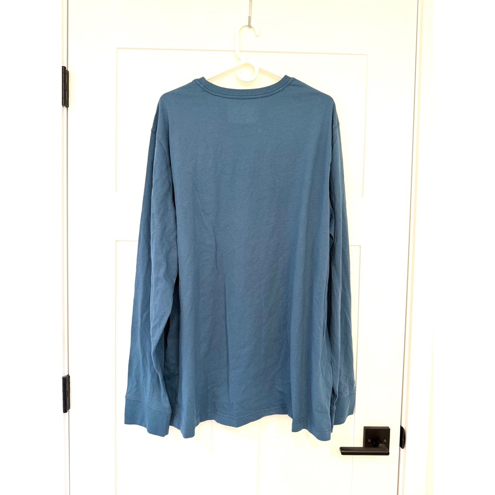 Eddie Bauer Legend Wash Long Sleeve T-Shirt Mens T2XL Tall Sea Blue 2539 NEW - Picture 8 of 8